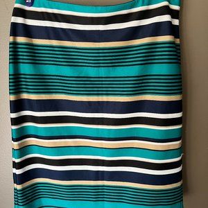 pull on striped pencil skirt